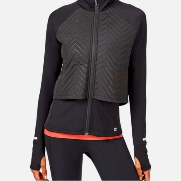Sweaty Betty Fast Track Quilted Running Jacket Black Size Large - Picture 2 of 11